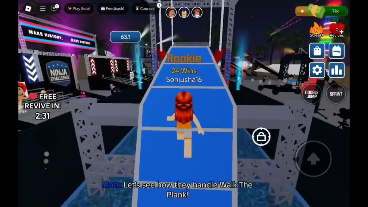 Ninja Challenge. Roblox.