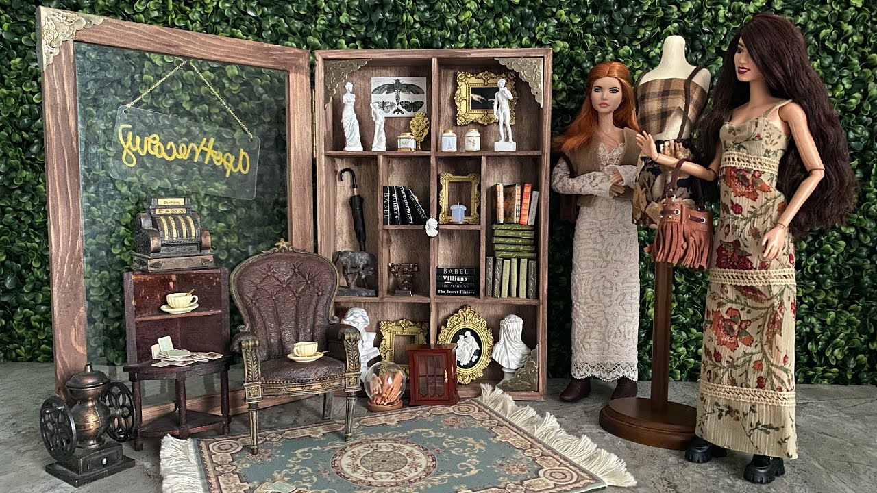 DIY Apothecary and Bookstore Diorama for Barbie Dolls