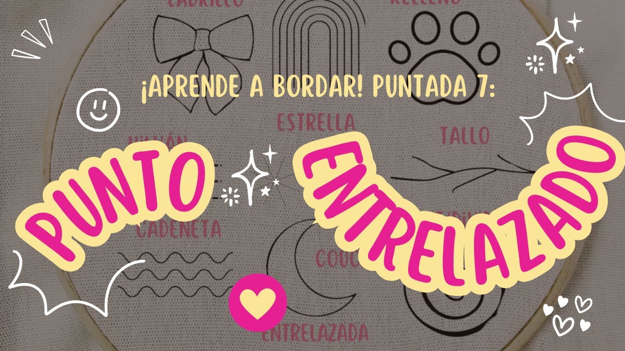 Cómo hacer el Punto Entrelazado 🧵 | Bordado paso a paso ✨
