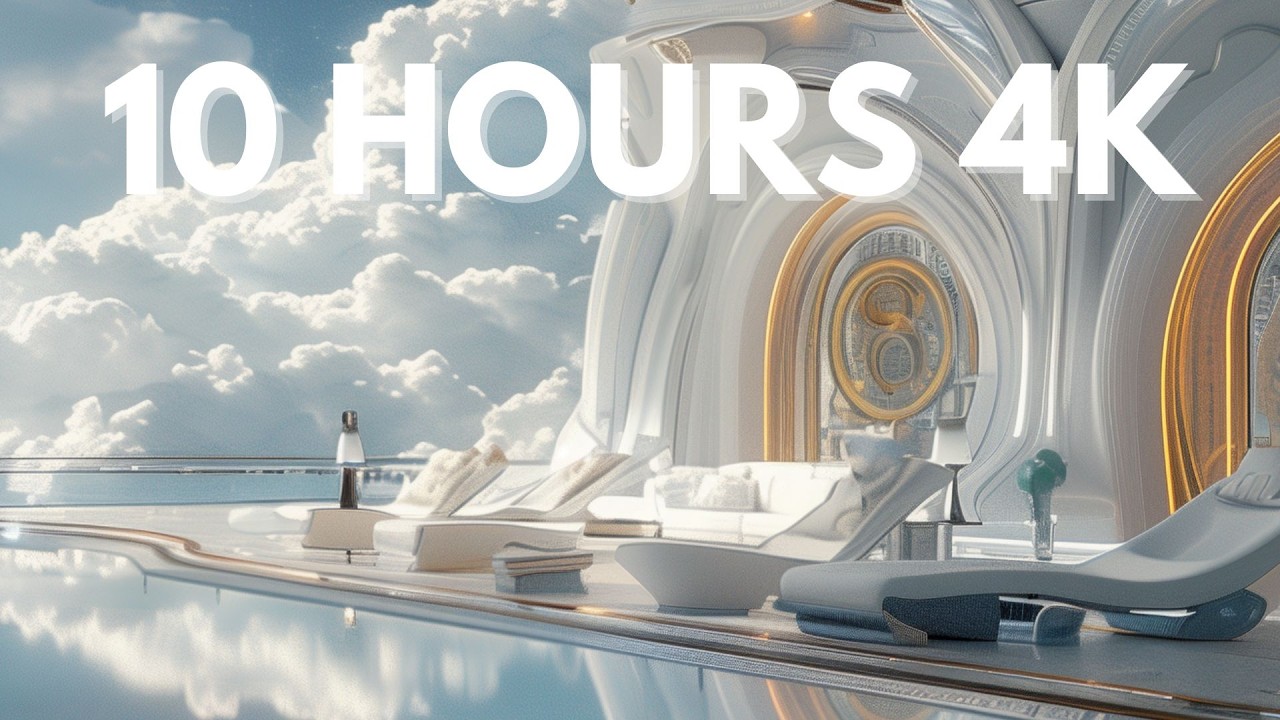 HEAVENLY CLOUD MANSION: Pure White Noise & Wind ☁️✨ 10 Hours Bright Ambience