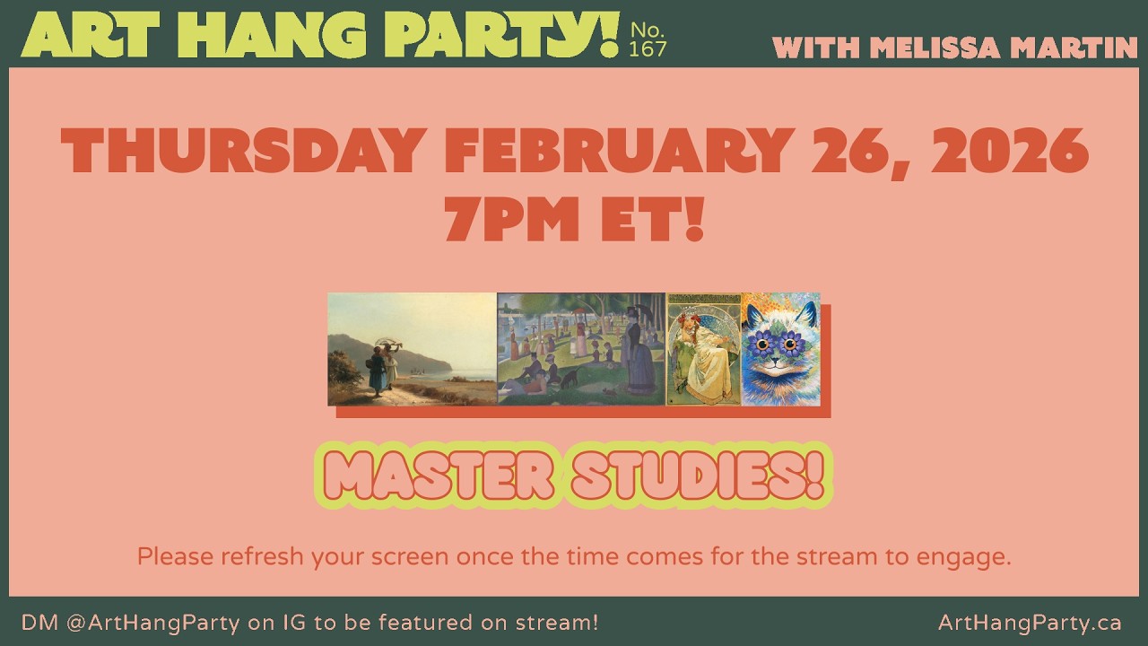 ART HANG PARTY! Let's draw MASTER STUDIES!