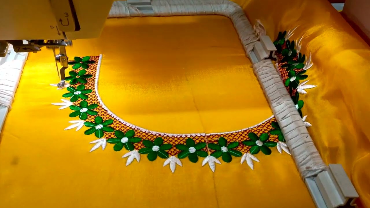 New design Automatic kadhai Machine Usha Janome embroidery design machine #youtube #tailoring