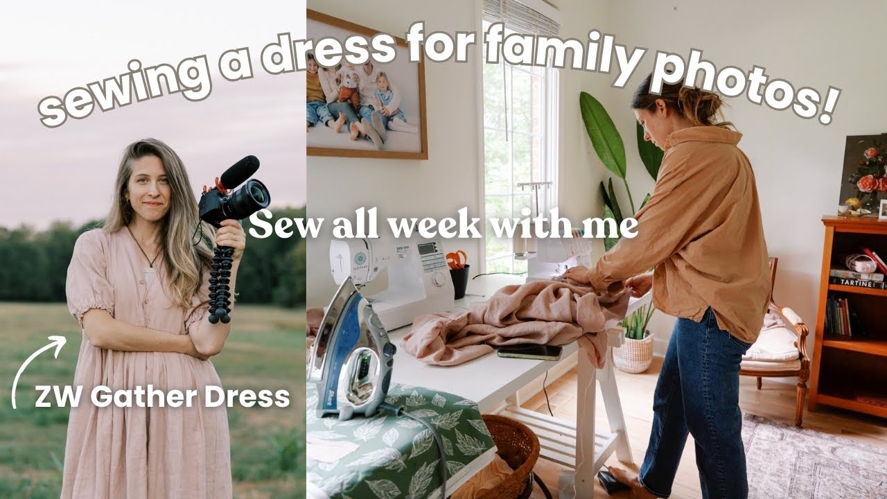 Шьем платье Zero Waste Gather для наших семейных фотографий