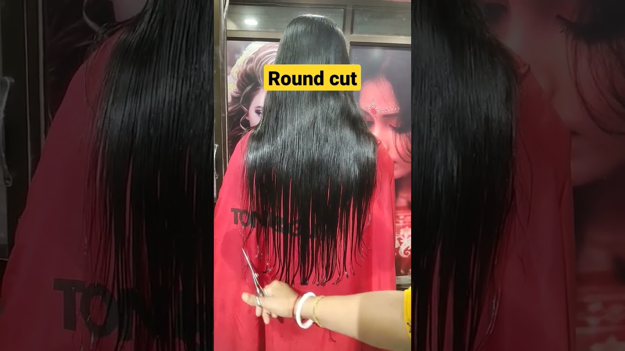 hair cut//round cut // round cut for beginners