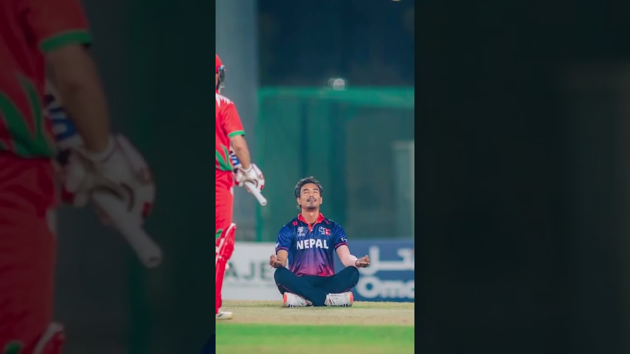 Sompal kami celebration after dismissal || #buddhawasborninnepal #sompalkami #nepalicricket #shorts