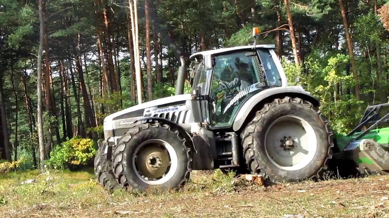 Mulczowanie po zrębie Lamborghini champion 200 & FaoFar (Dźwięk Silnika)