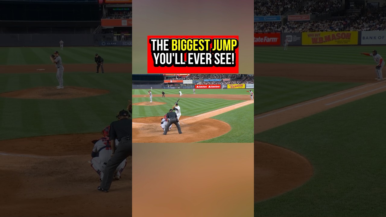 &ldquo;That&rsquo;s quite a jump!&rdquo; 🤣 #mlb #baseball #sports