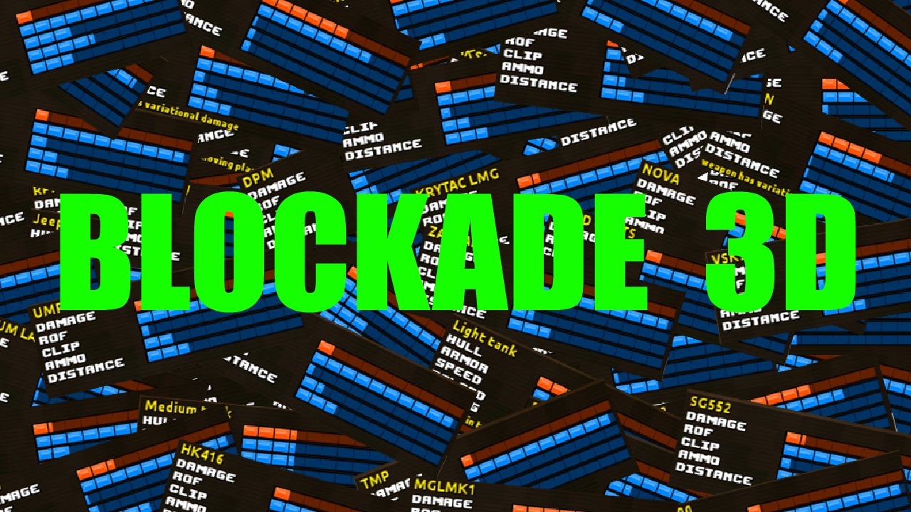 Blockade 3D  ALL Weapon + Vehicle STATS