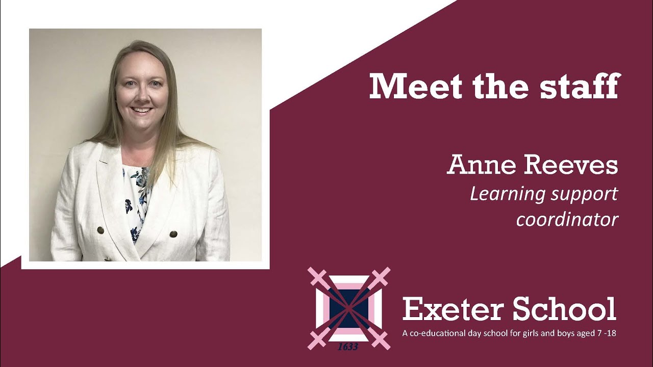 Learning Support Coordinator Anne Reeves discusses learning support at Exeter School