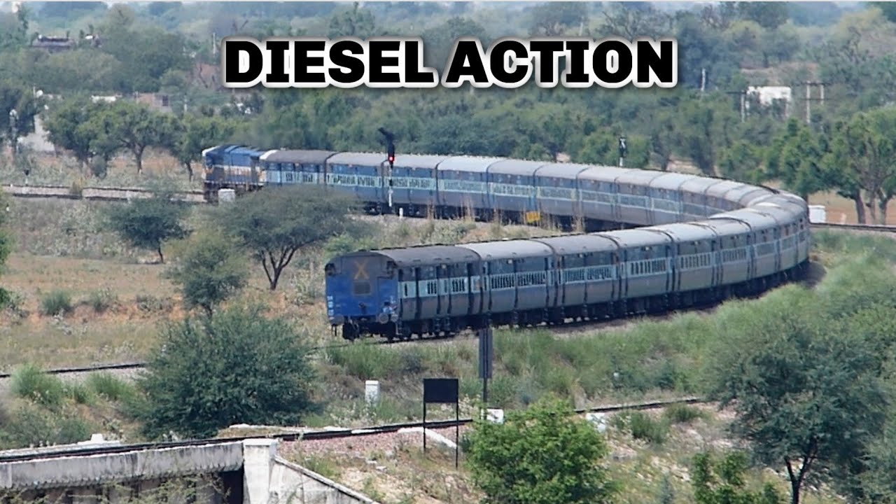Nostalgic Diesel Days! Alco + EMD Speeding Trains in Rajasthan! Indian Railways! NWR