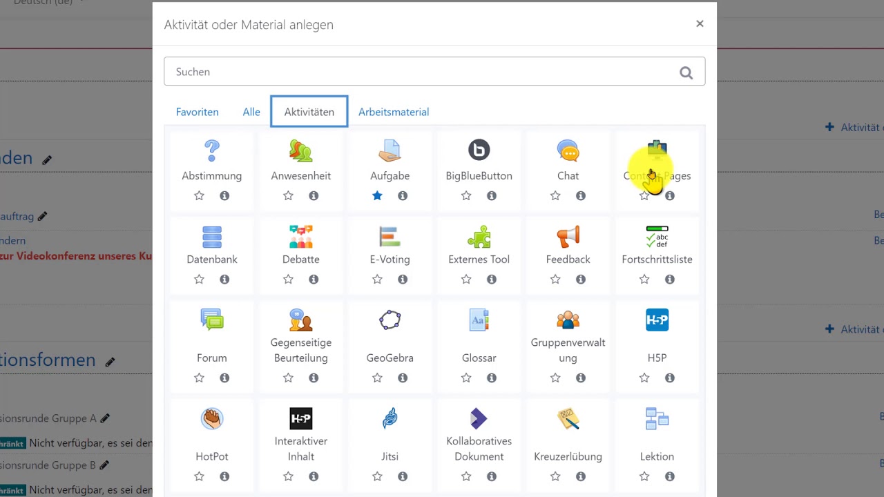 How to - Neue Aktivitäten in Moodle