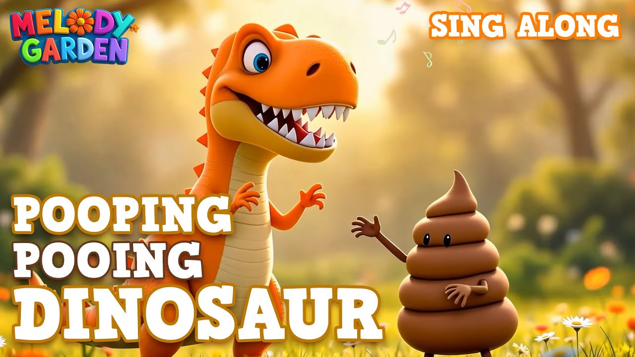 Pooping Pooing Dinosaur - Nursery Rhymes & Kids Songs - Melody Garden