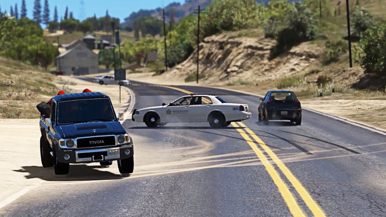 فلم عصابة تسرق بنك | اقوى مطاردة شاص والشرطة | قراند GTA V