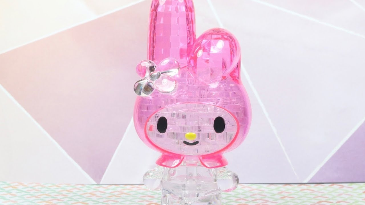 PolymomoTrys: ASMR My Melody 3D Crystal Puzzle Making Video