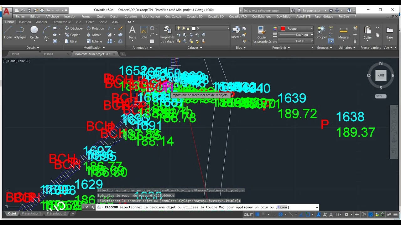 Exporter axe en plan de Autocad vers piste 5 06