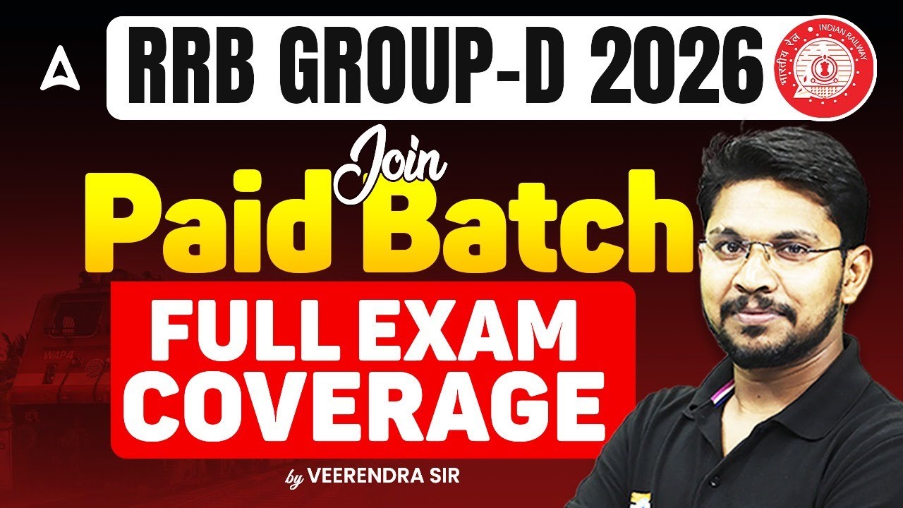 Join Our Paid Batch Today with Full Exam Coverage | RRB GROUP D 2026 | by VEERENDRA SIR