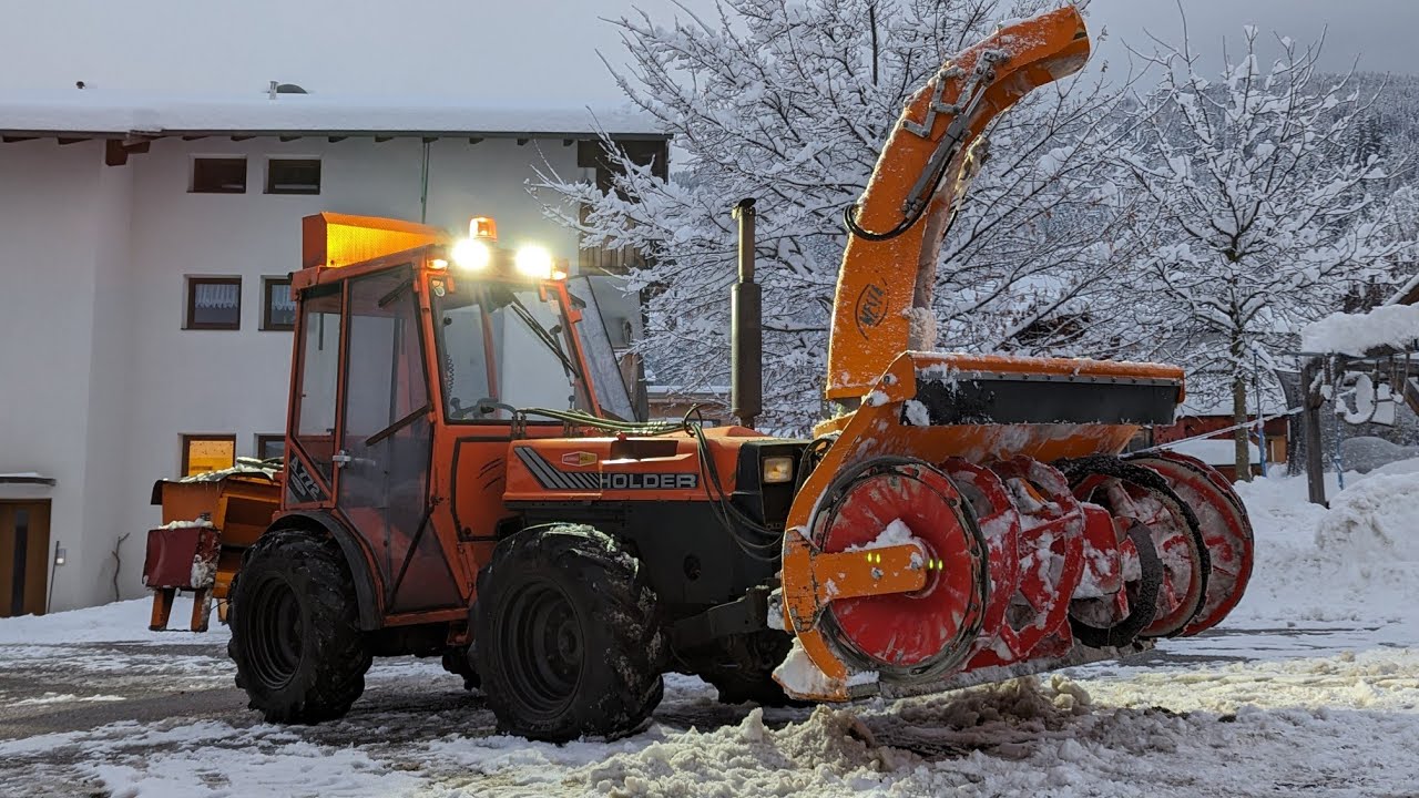 Schneefräsen in Götzens /Tirol/Österreich 50cm Schnee!!! Januar2021 HolderPower