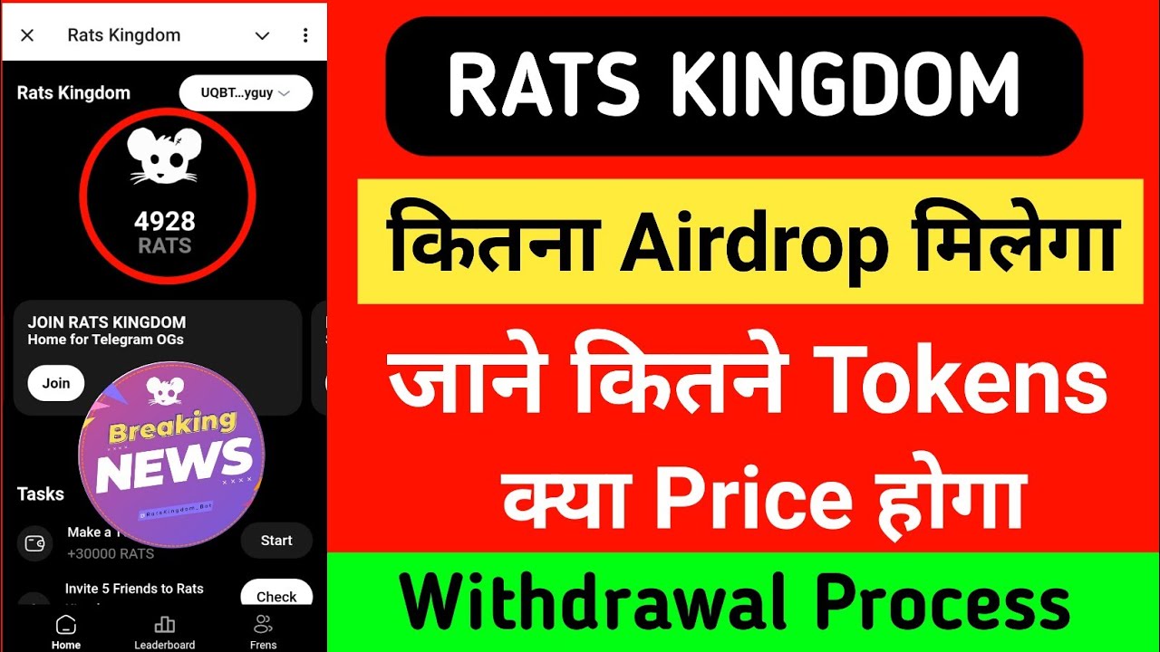 Rats Kingdom में कितना Airdrop मिलेगा | Rats Kingdom Airdrop Listing Date | Rats Kingdom Price
