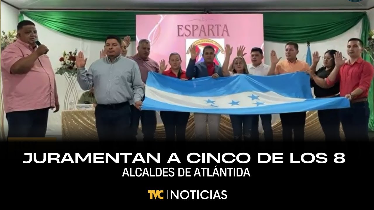 Juramentan a cinco de los 8 alcaldes de Atlántida