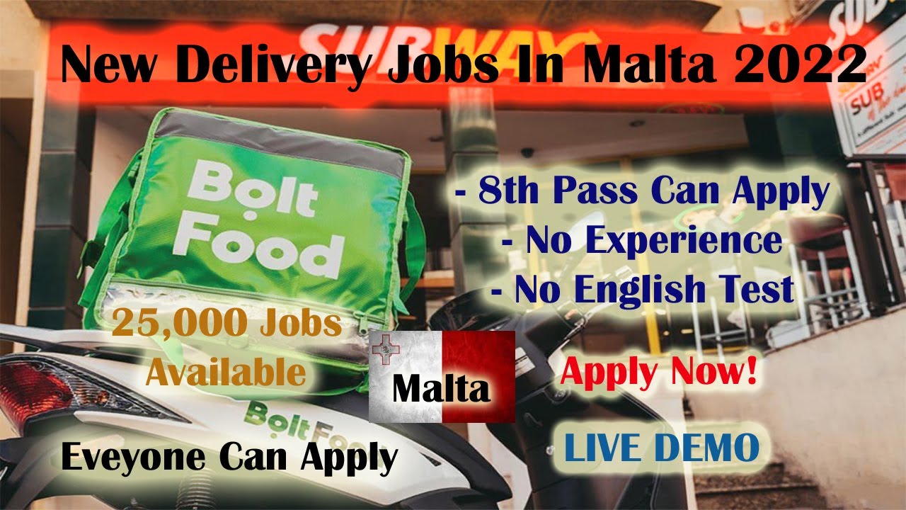 🇲🇹 25,000 New Delivery Jobs In Malta 2022 | Live Demo | Apply Now 🇲🇹