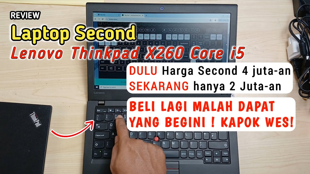 Review dan Unboxing Laptop Bekas Lenovo Thinkpad X260 Core i5 SSD
