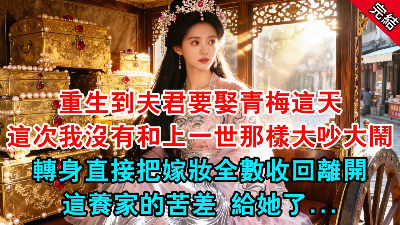 【完結古言爽文】重生到夫君要娶青梅這天 這次我沒有和上一世那樣大吵大鬧 轉身直接把嫁妝全數收回離開 這養家的苦差 給她了...#原創 #古言 #小說