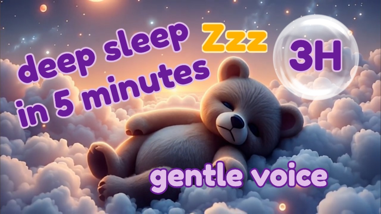 Lullaby for Babies 🌙 Valentine Special Edition 💤 Sleeping Bears on Clouds (Purple Biberon)