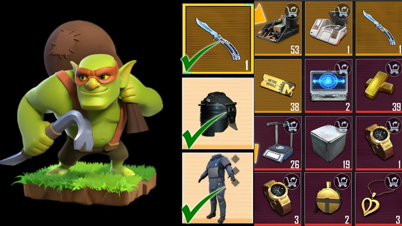 SNEAKY GOBLIN WITH GLACIX ARBITER 🔪 PUBG METRO ROYALE