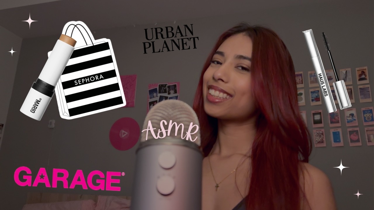 ASMR close up whisper ramble and shopping haul! 🛍️