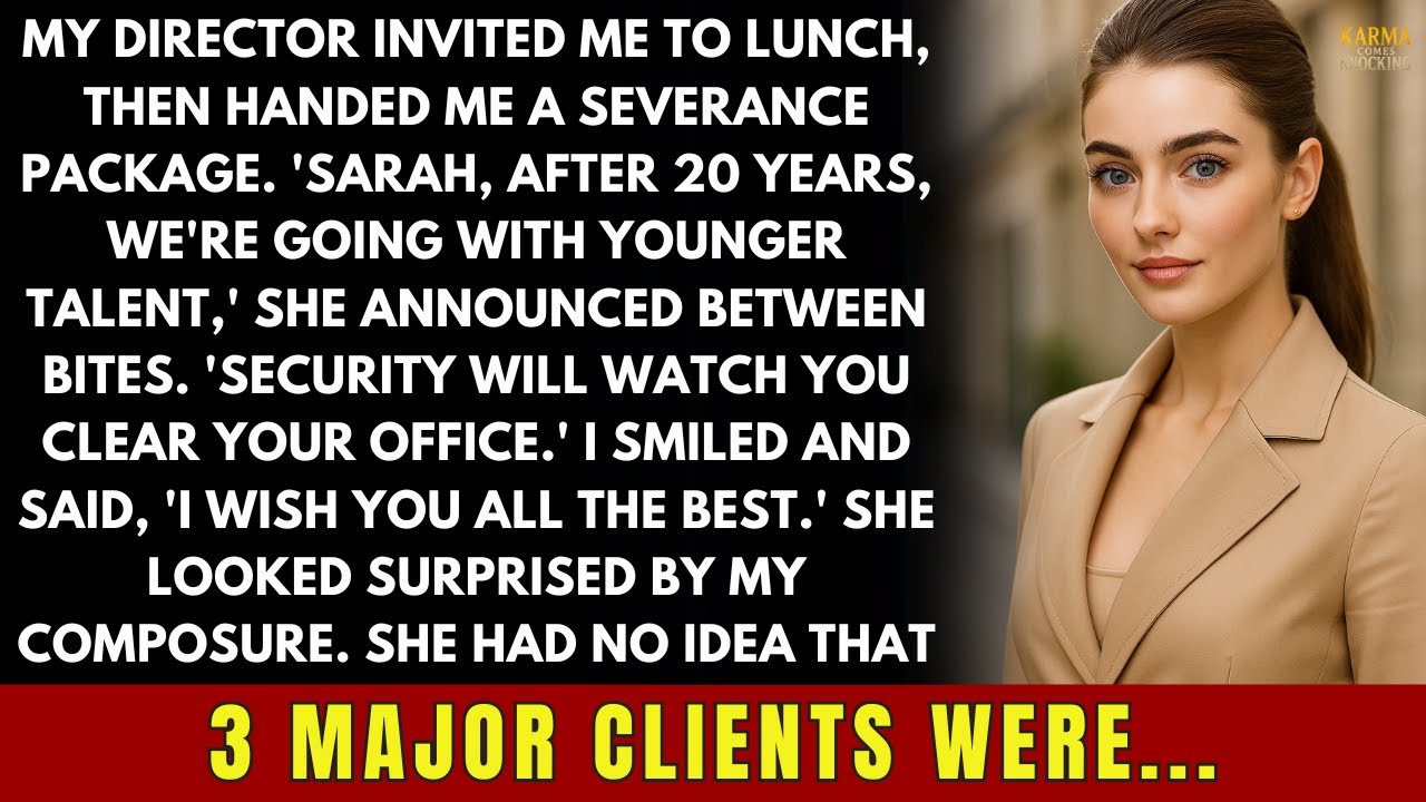 Моя начальница уволила меня за обедом после 20 лет работы за «молодой талант». Она не знала одной...