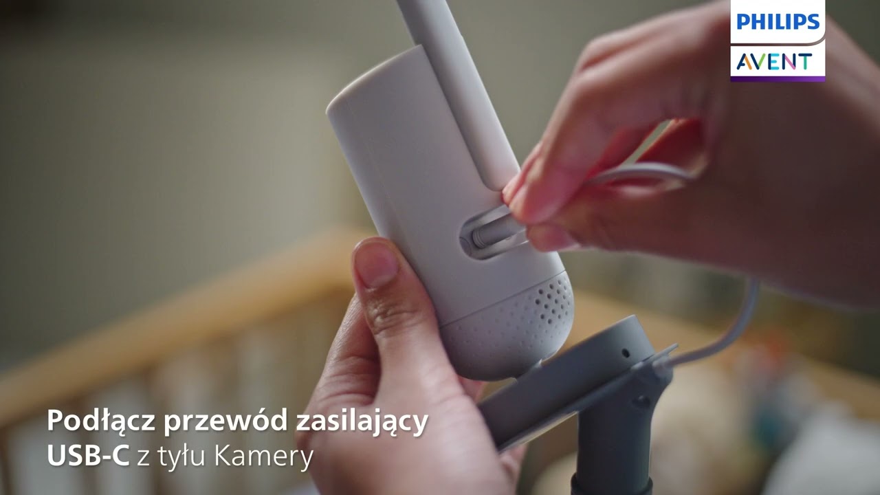 Jak zamontować kamerę do łóżeczka: Niania video Philips Avent SenseIQ Full HD