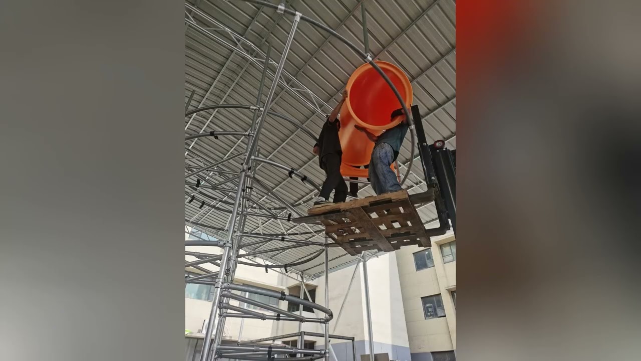 how to install playground slide #preinstallation #PlayTower #slide #manufacturer #factory