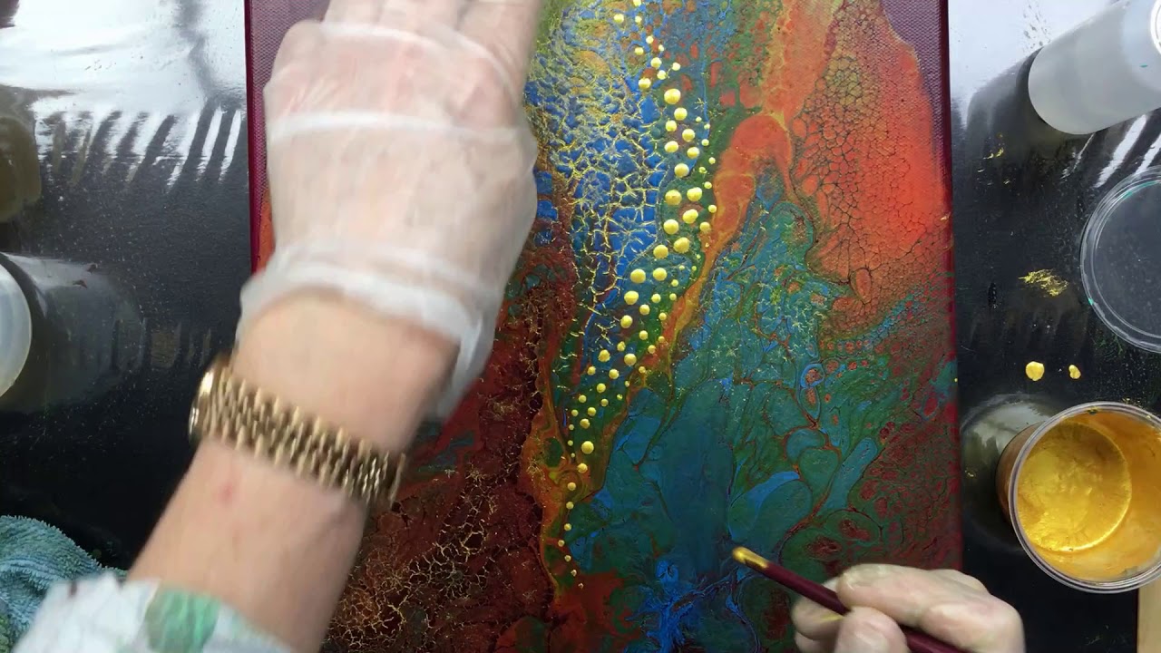 ( 640 ) Acrylic pouring and what to do with cracks