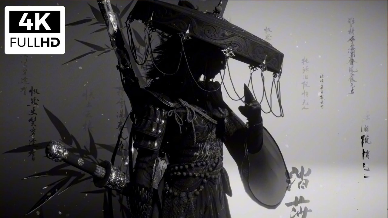 Black & White Samurai 4K Live Wallpaper
