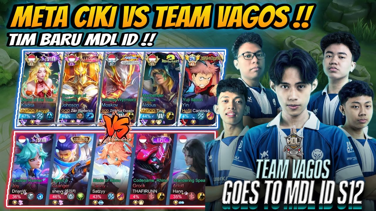 Ketemu Tim MDL Baru - Tim Vagos !! Sengeri ini Fanny Pro Player Cuy !! Meta Ciki Vs Pro Player !!