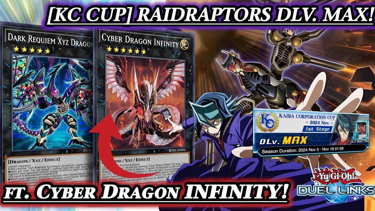 DLv. MAX: RAIDRAPTORS ft. INFINITY! 1 OMNI-NEGATE + 3 MONSTERS NEGATE! [DUEL LINKS]