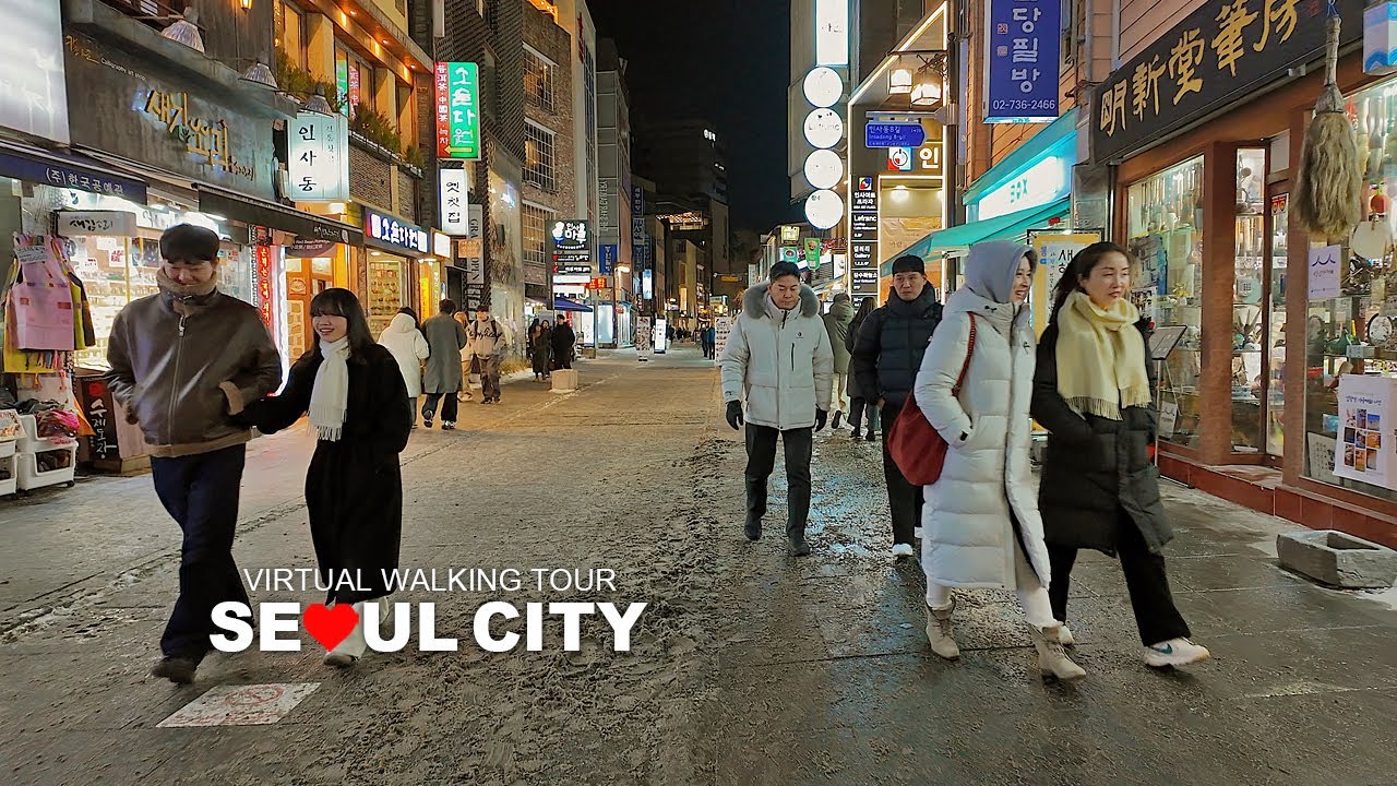 [Full Version] Seoul Evening Walk, Downtown Anguk-dong, Bukchon, Insadong, Jongno, South Korea, 4K