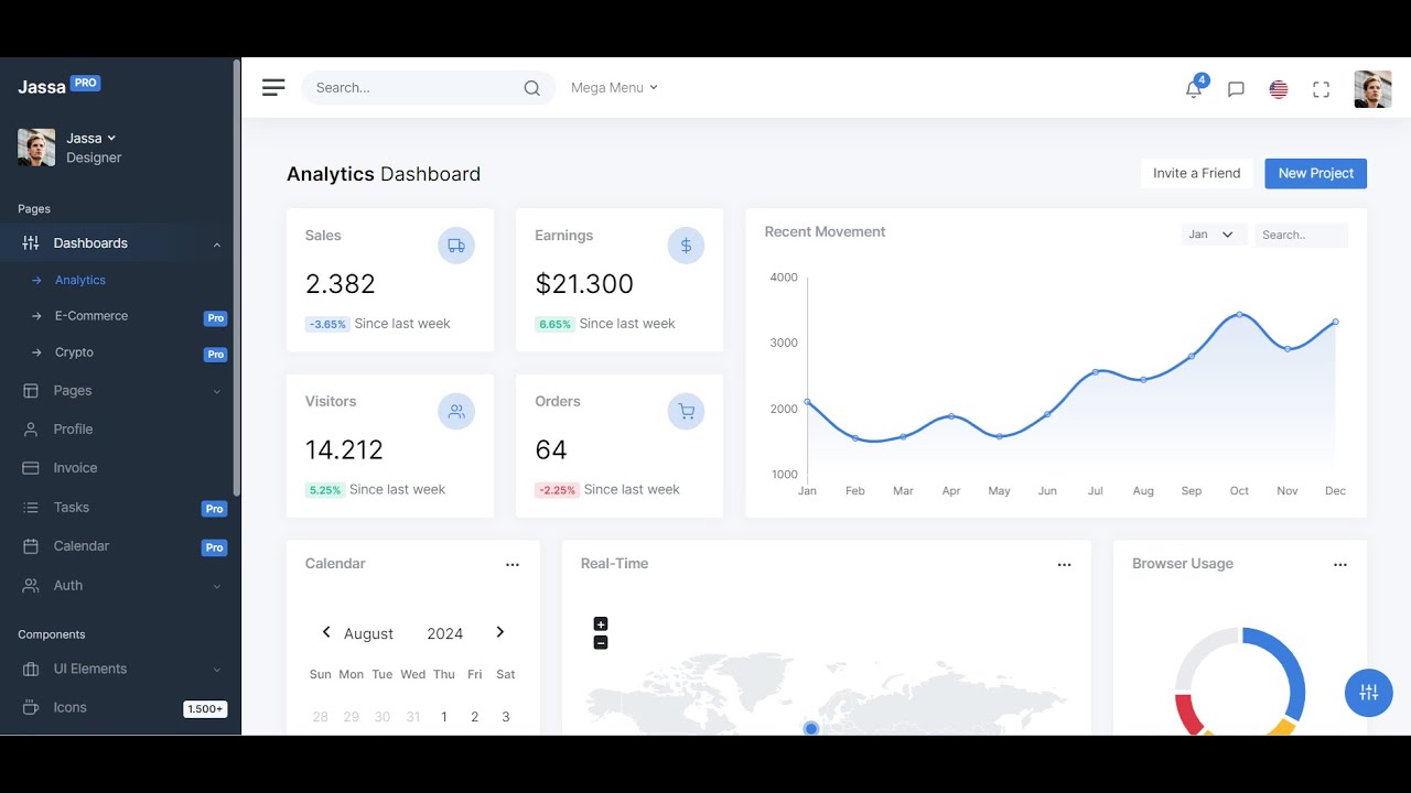 Free Admin Dashboard Template Bootstrap 5 ERP