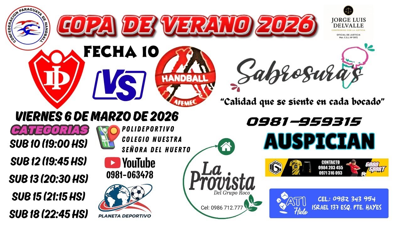 Balonmano | INTER VS AFEMEC | Alevín Sub 10 | Fecha 10 | Copa de Verano 2026