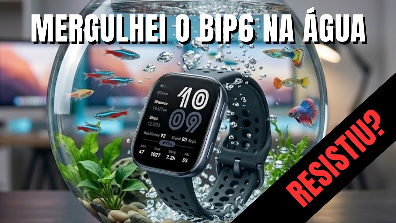 Mergulhei o Amazfit Bip 6 na água! Será que Resistiu? #amazfitbip6 #amazfit #galaxywatch