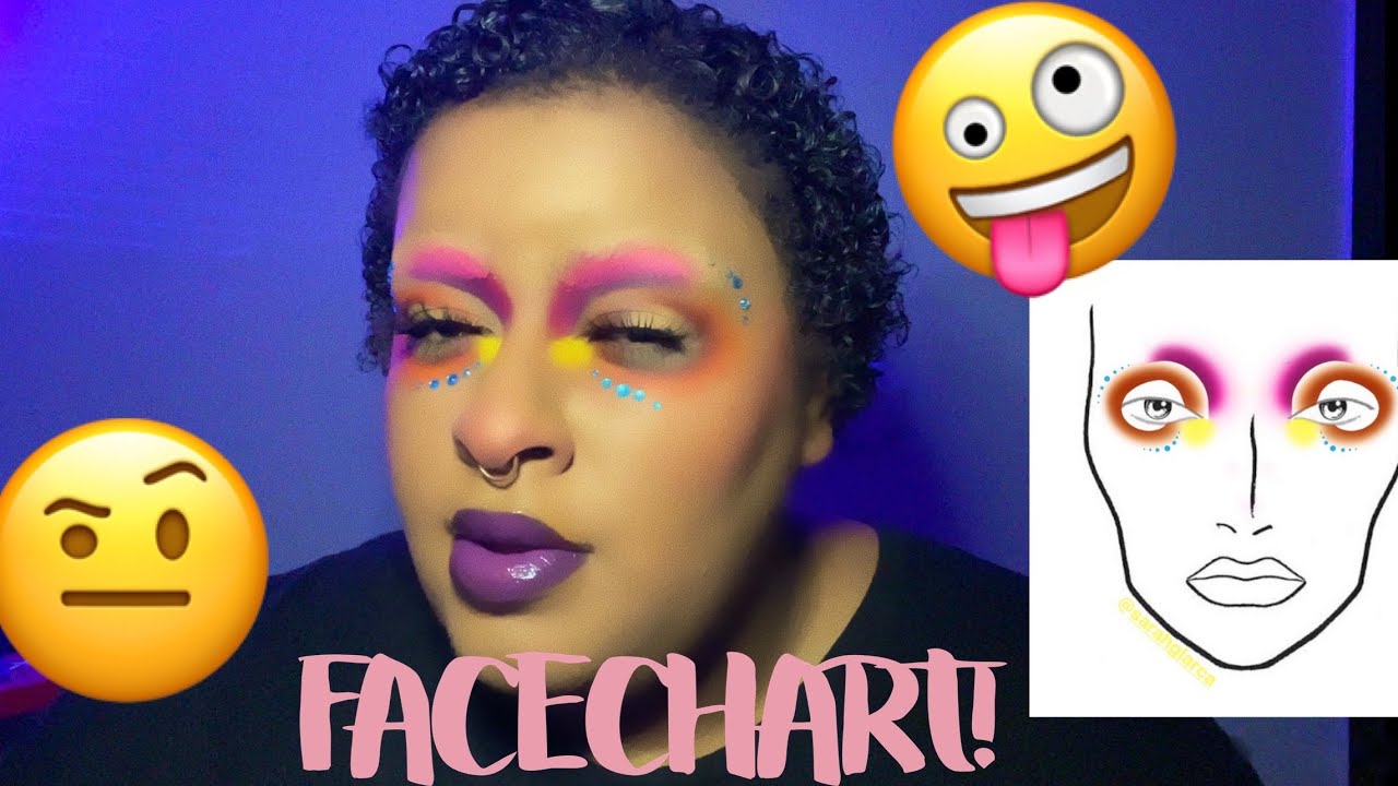 GRAPHIC EYESHADOW FACECHART TUTORIAL | FACECHART BY @SARAHGLARCA