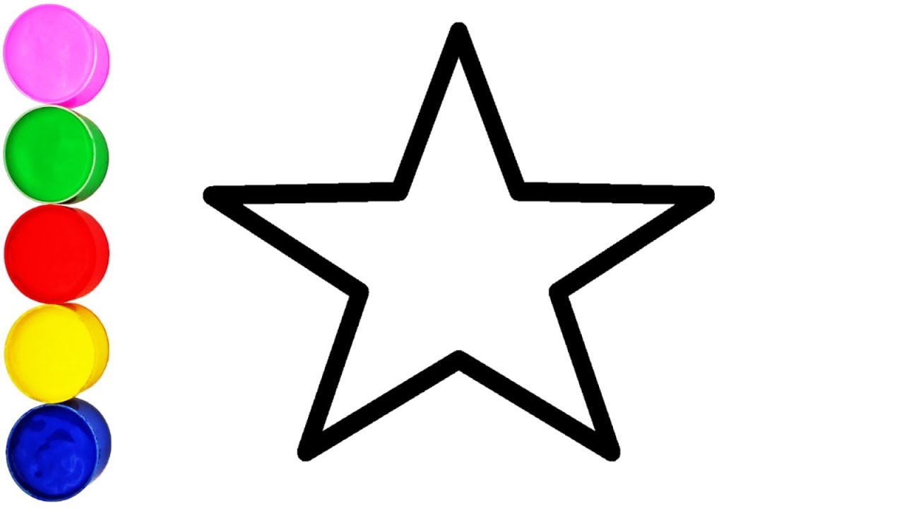 Sterne Zeichnen und Malen für Kinder Deutsch für Kinder Farben Lernen