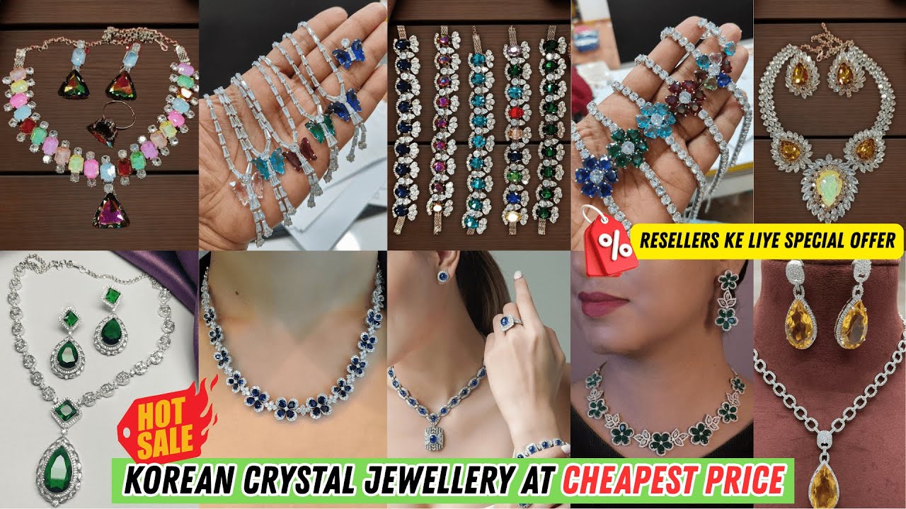 Trendy Korean Crystal Jewellery at Lowest Price 💎 | Shiny ✨ and Quality are Best