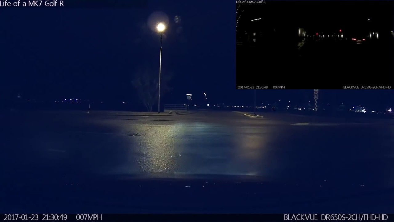 Dashcam - VW Golf R Haldex AWD-induced understeer on wet road