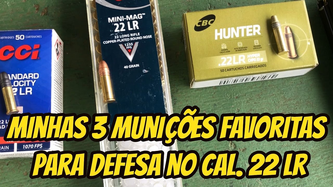 MINHAS 3 MUNIÇÕES FAVORITAS PARA DEFESA NO CAL. 22 LR.