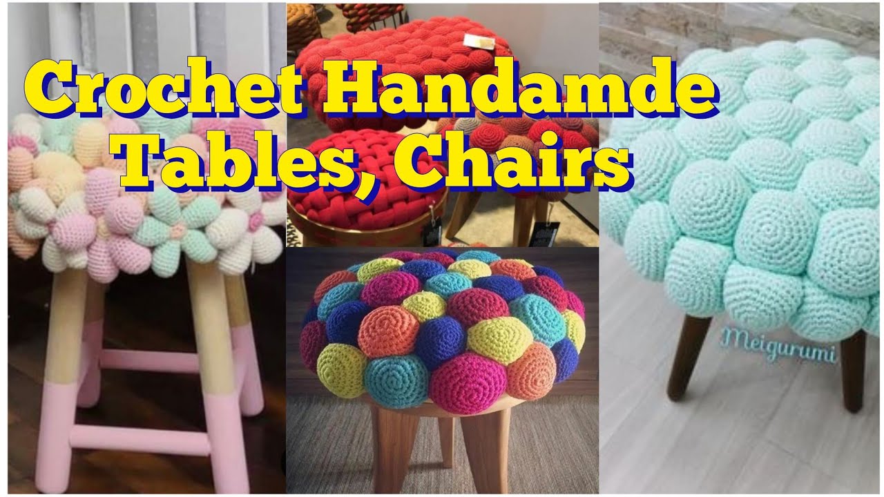 Comfort Pure Hand craftmanship Crochet Tables, Chairs with Premium Quality #trending#crochet 