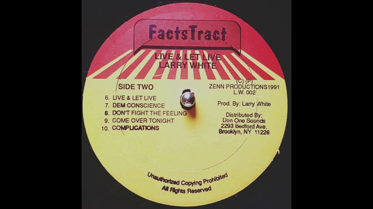 Larry White - Live & Let Live (1991 Digi)