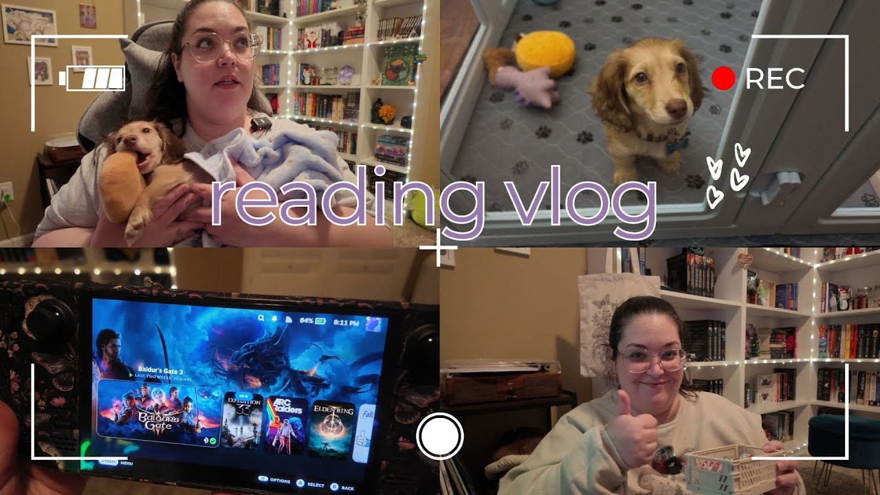 LAST reading vlog of 2025 - featuring a puppy & not that much reading
