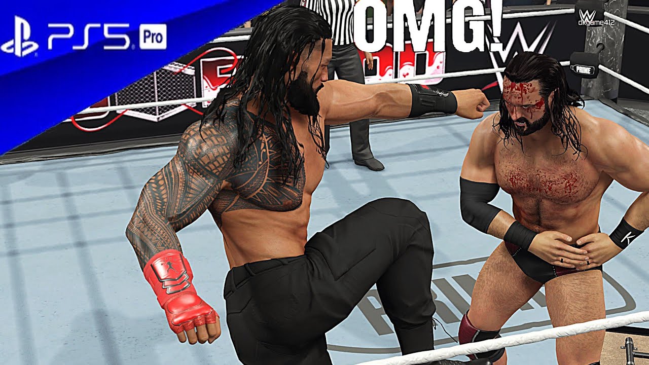 WWE 2K25- Roman Reigns vs Drew mcintyre- NO HOLDS BARRED MATCH- WWE 2K25 GAMEPLAY PS5 4K