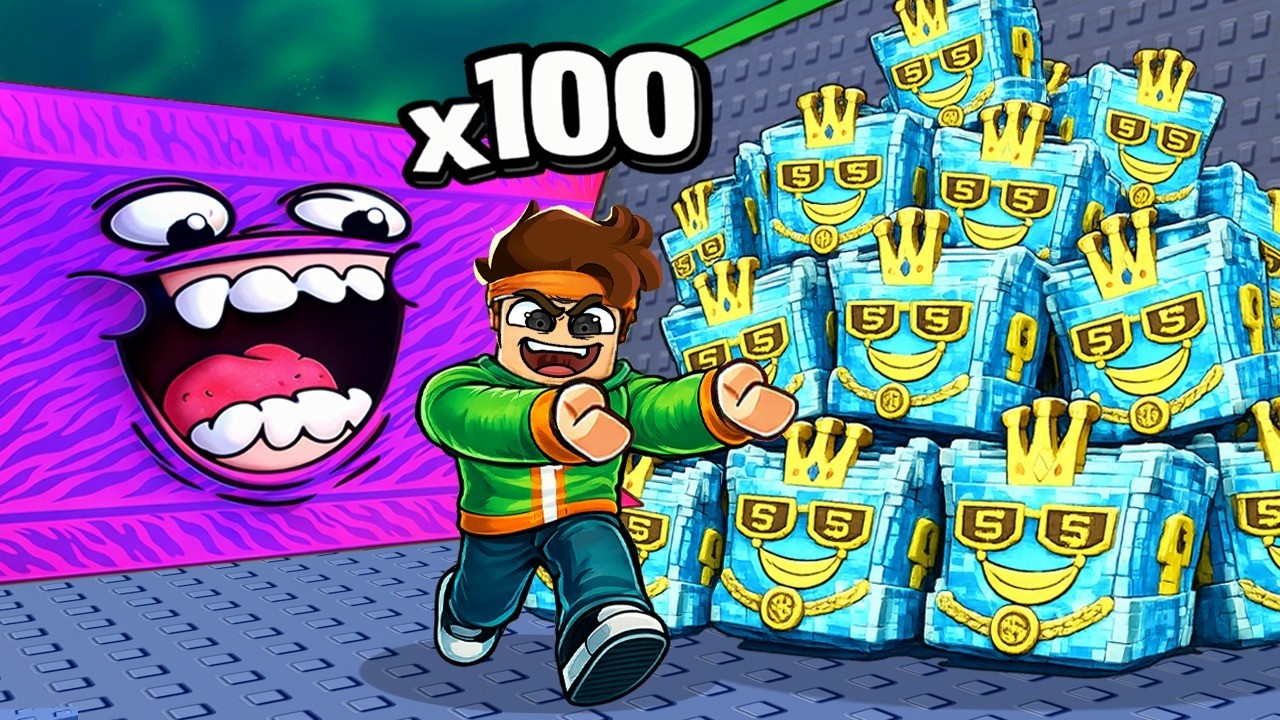 100 LUCKY BLOCKS PARA MEU PRIMEIRO DIVINO NO SCAPE TSUNAMI FOR BRAINROTS!